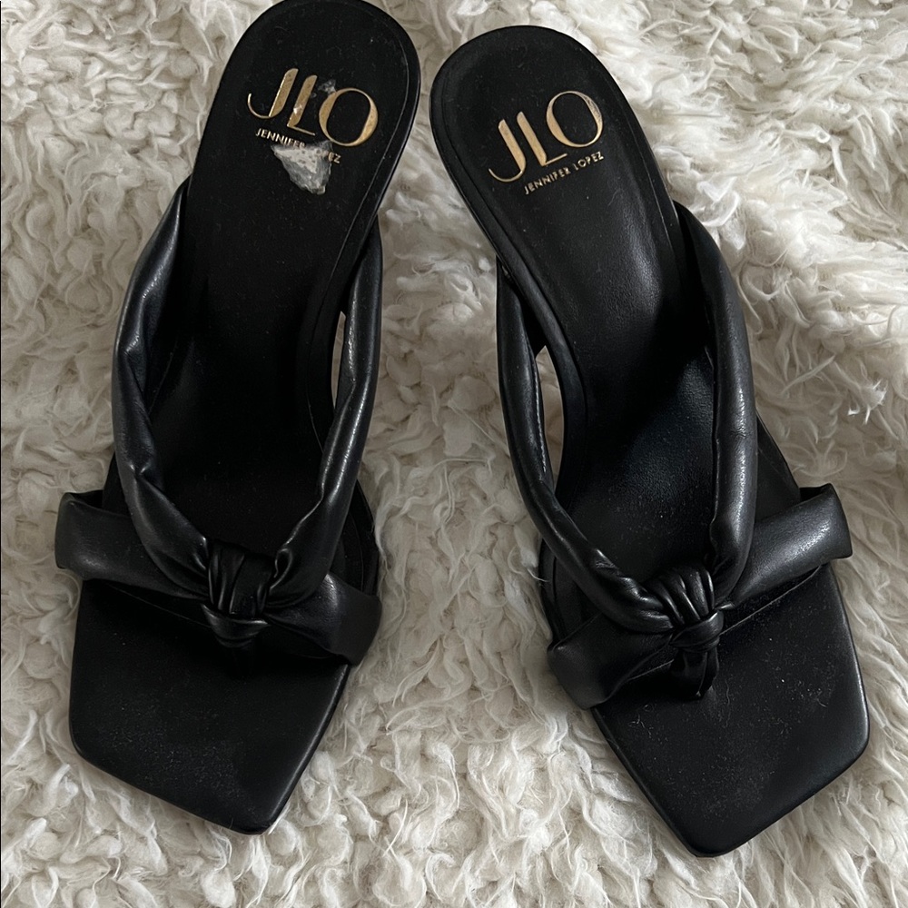 Jennifer Lopez Black Sandals